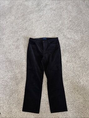Talbots Classic Black Straight-Leg Corduroy Pants